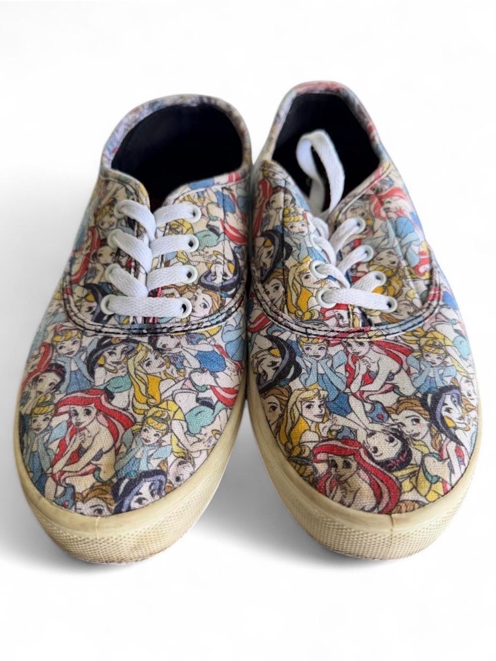 Size 7 women’s Disney Multicolor Princess Print  Sneakers -